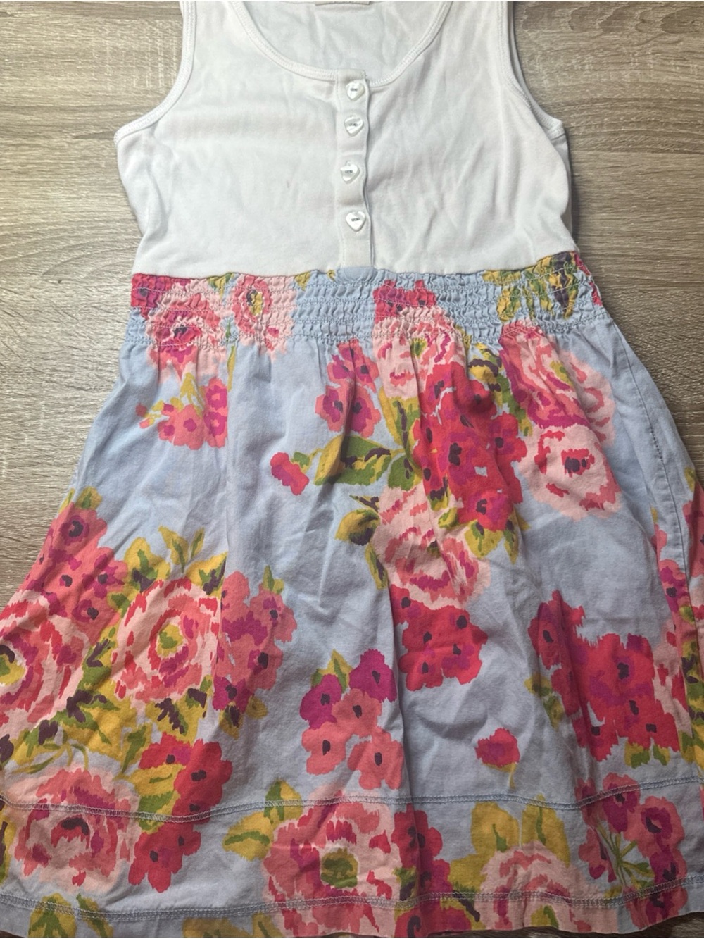 Mini Boden girls' mixed-media dress Small Spot Size 5/6